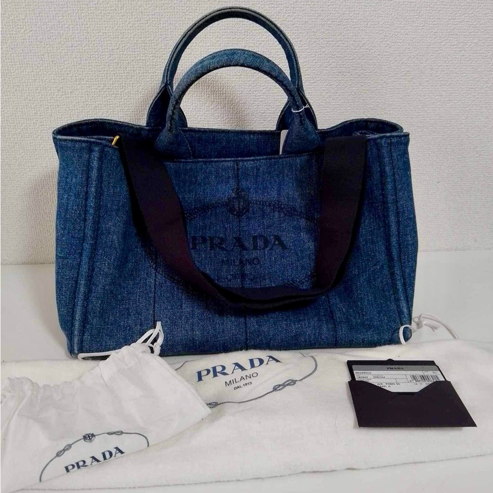 100% AUTHENTIC Prada Canapa Avio Demin